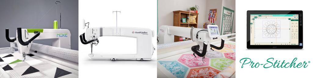 Handi Quilter Longarms Moxie Amara Infinity and Pro Stitcher Computerized Quilting System Web